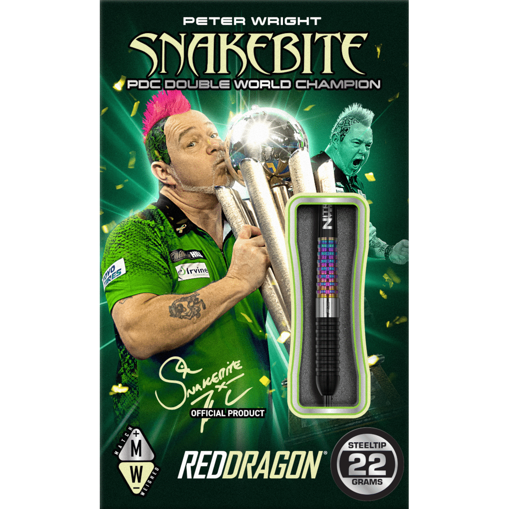 Red Dragon Peter Wright Corra Steel Tip Darts 90%