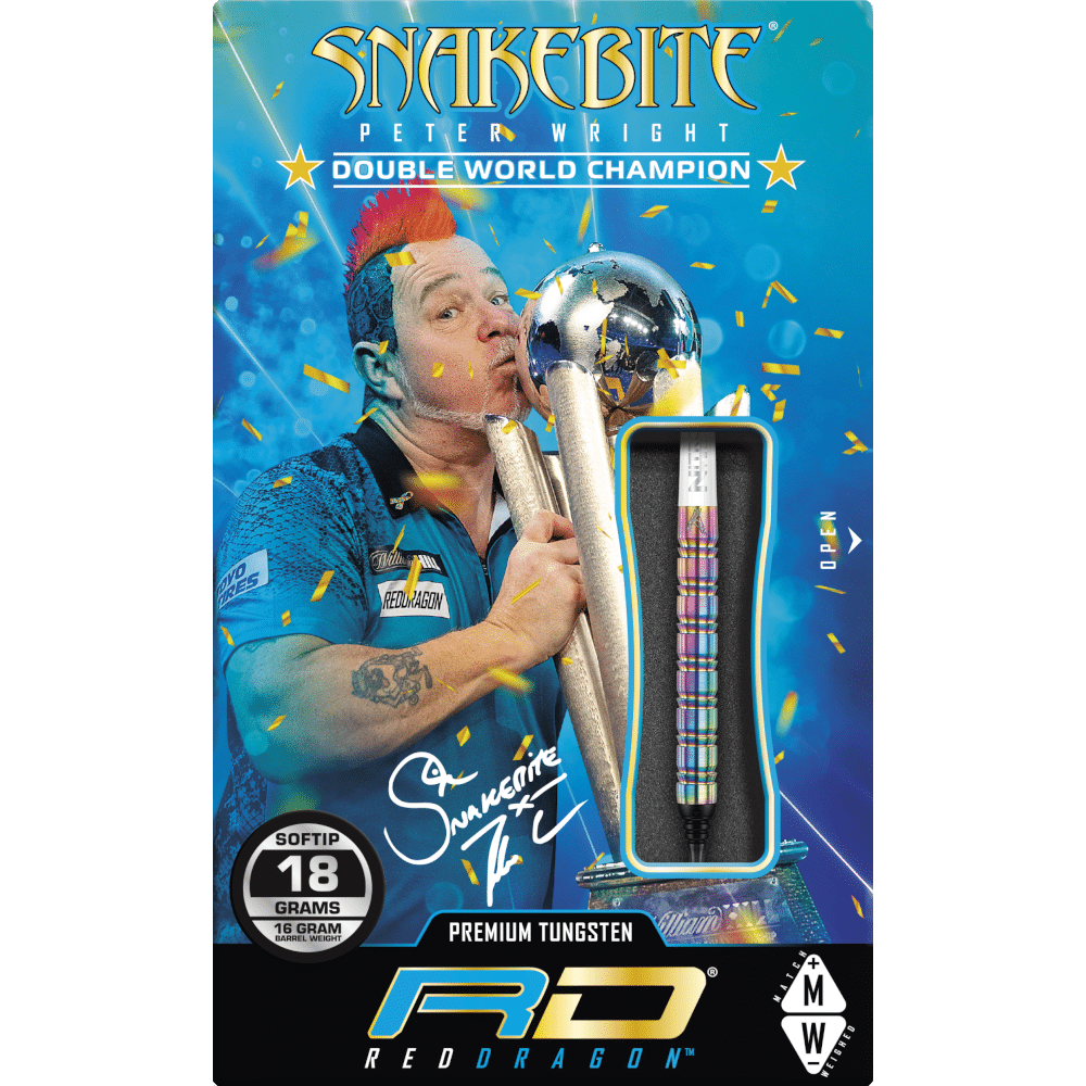 Red Dragon Peter Wright "Snakebite" 1 Soft Tip Dart 90%