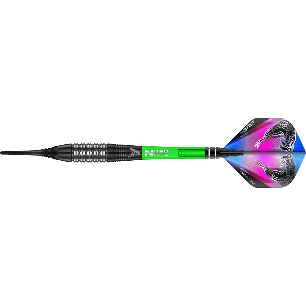 Red Dragon Peter Wright "Snakebite" Black Strike Soft Tip Dart 90%
