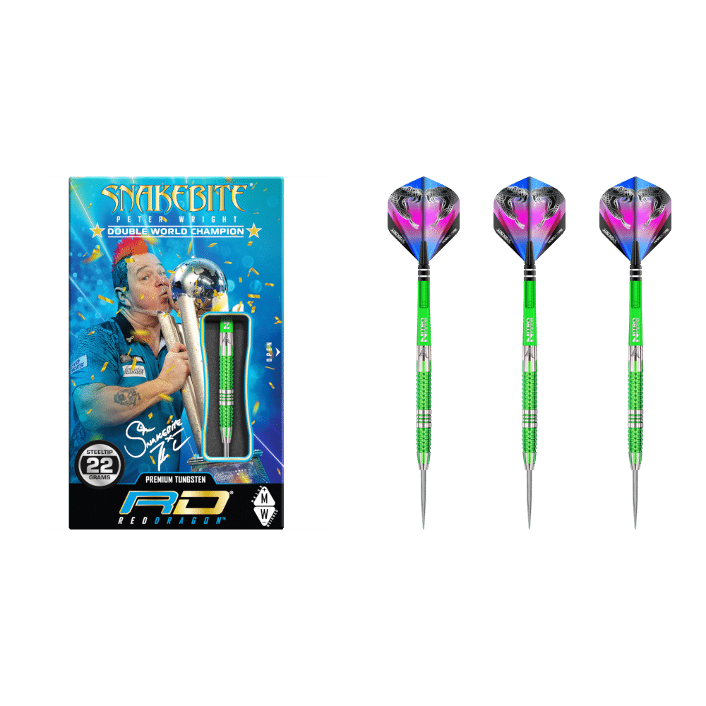 Red Dragon Peter Wright "Snakebite" Mamba 2 Steel Darts 90%