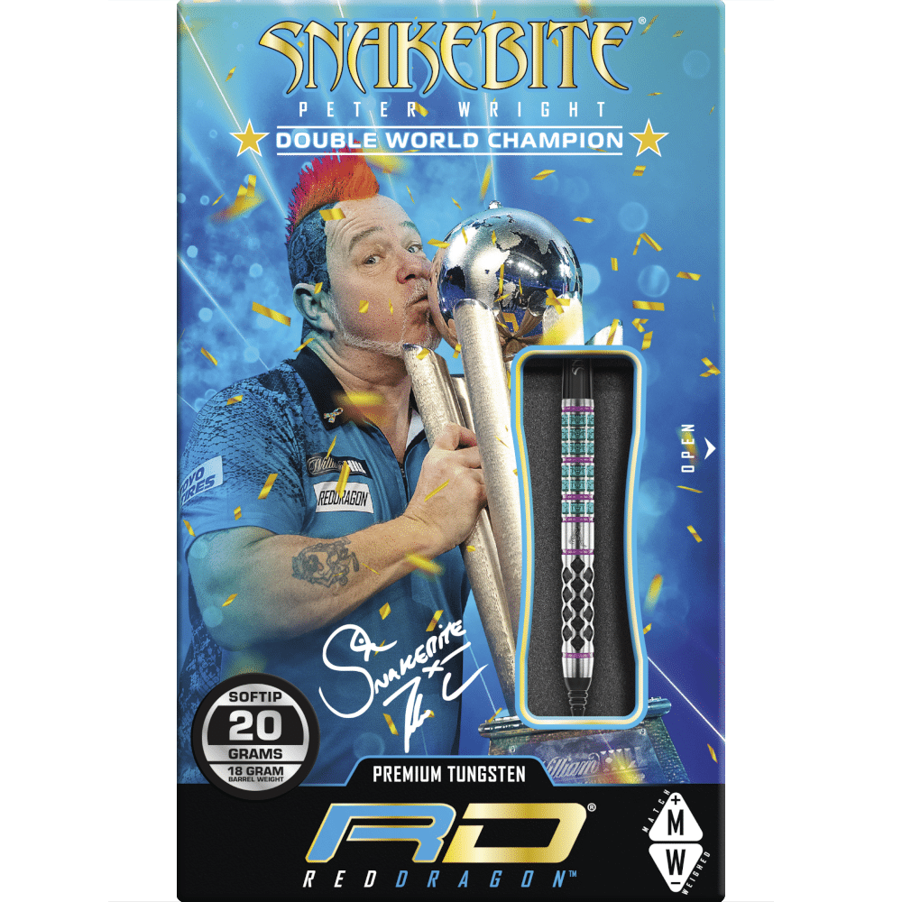 Red Dragon Peter Wright "Snakebite" Supa Venom Soft Tip Dart 90%