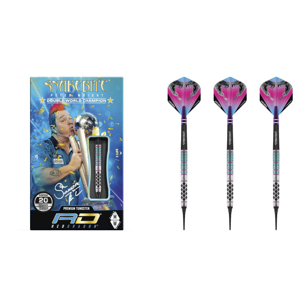 Red Dragon Peter Wright "Snakebite" Supa Venom Soft Tip Dart 90%