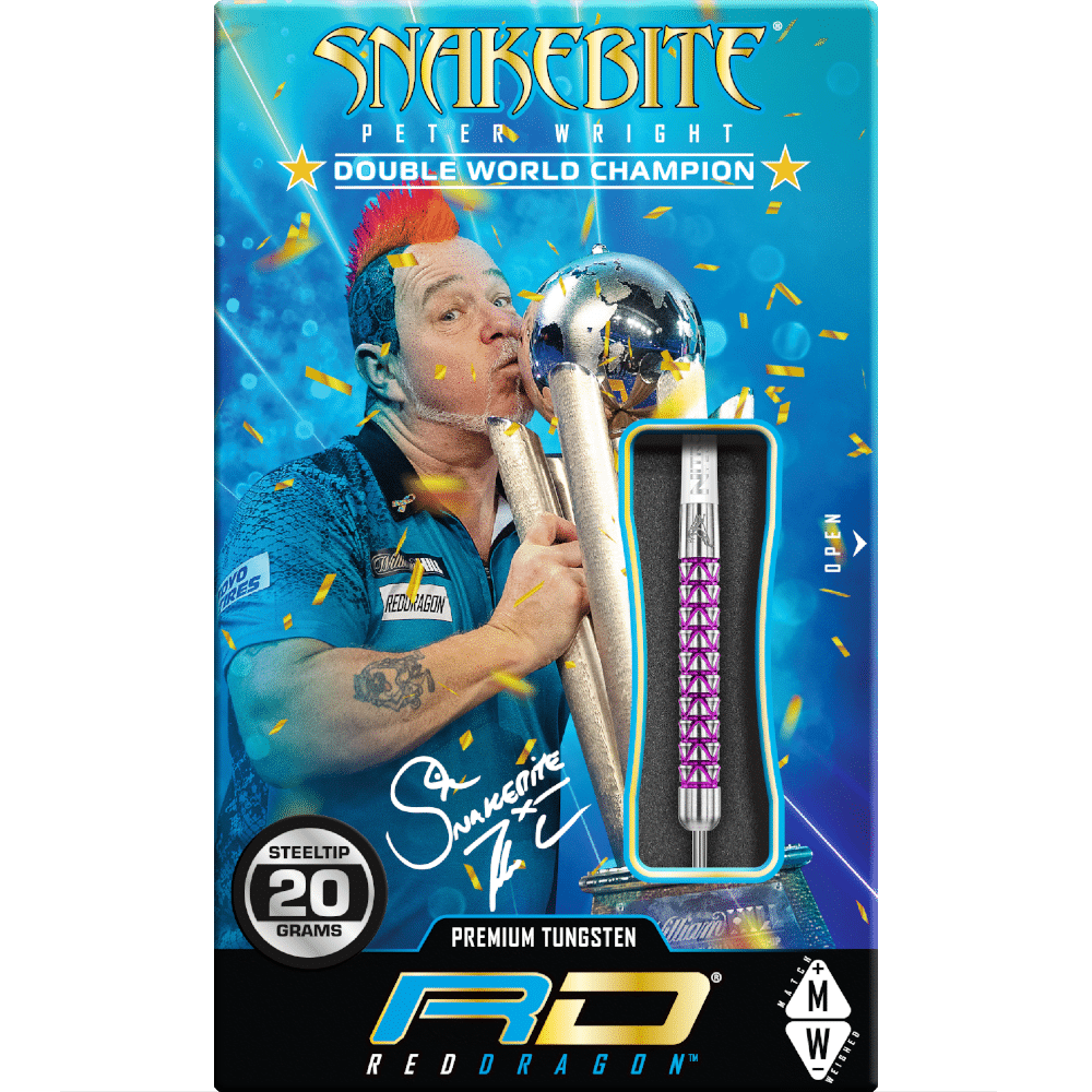 Red Dragon Peter Wright "Snakebite" Vyper Steel Darts 90%
