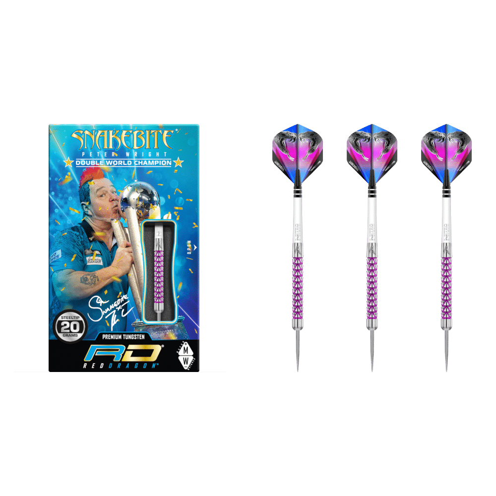 Red Dragon Peter Wright "Snakebite" Vyper Steel Darts 90%