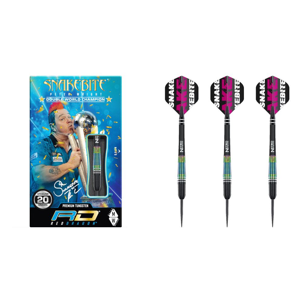 Red Dragon Peter Wright "Snakebite" WC Torpedo SE Steel Darts 90%