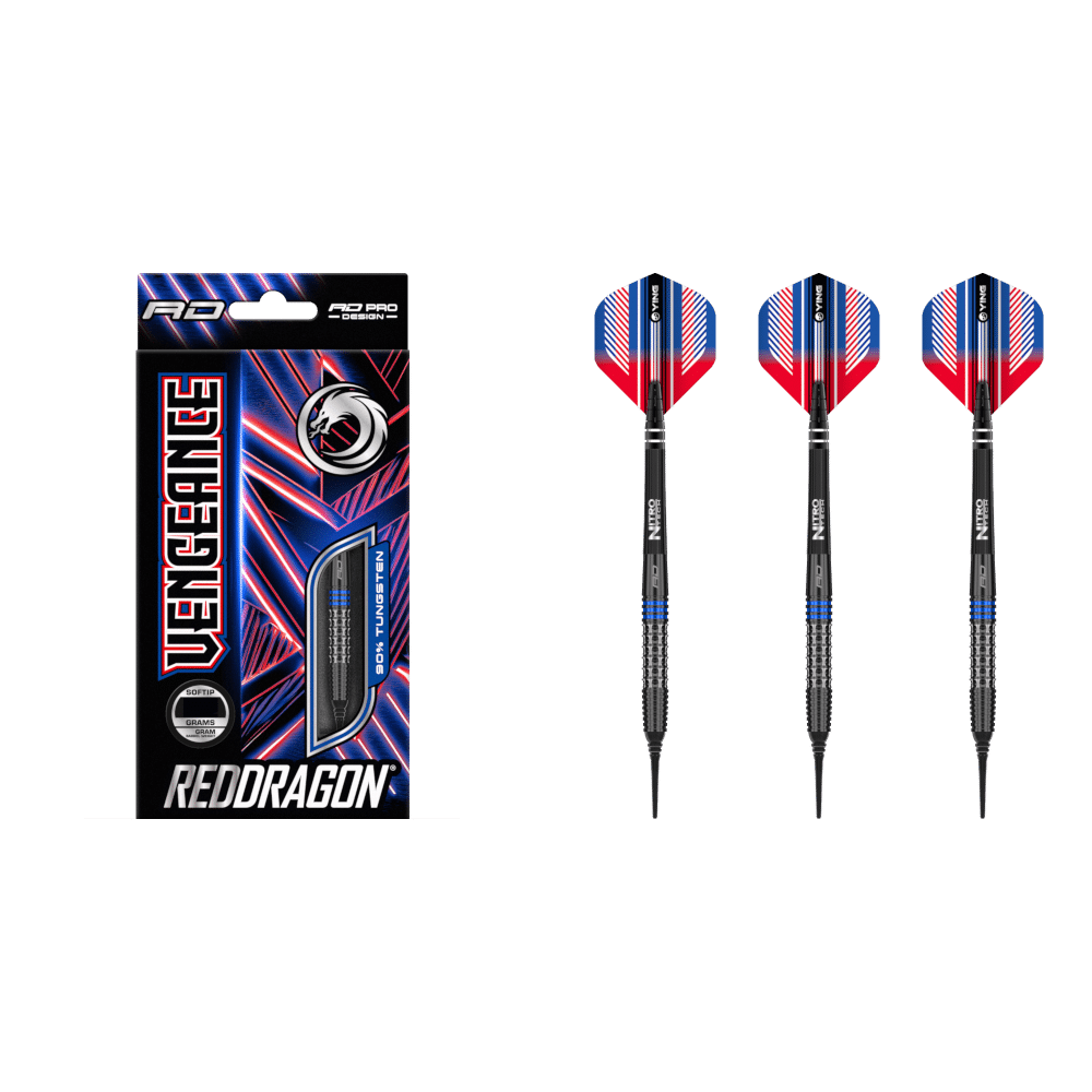 Red Dragon Vengeance Blue Softdart 90%