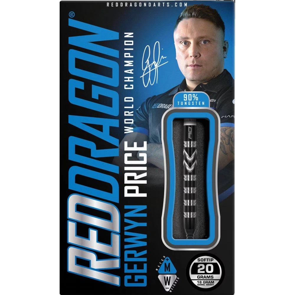 Red Dragon Gerwyn Price "Iceman" Onyx SE Softdart 90%
