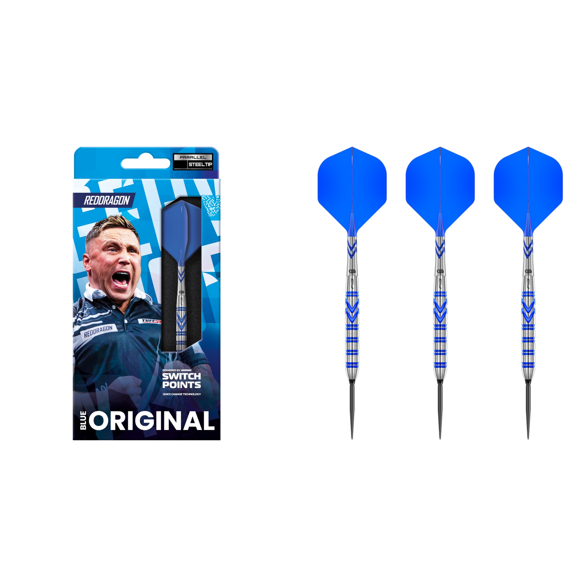 Red Dragon Gerwyn Price Blue Original Switch Point Steeldart 90%