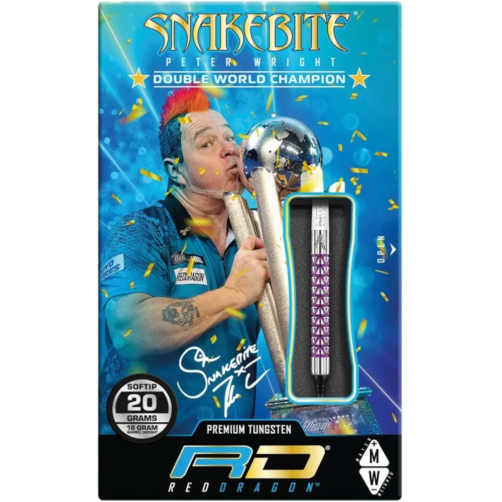 Red Dragon Peter Wright "Snakebite" Vyper Soft Tip Dart 90%