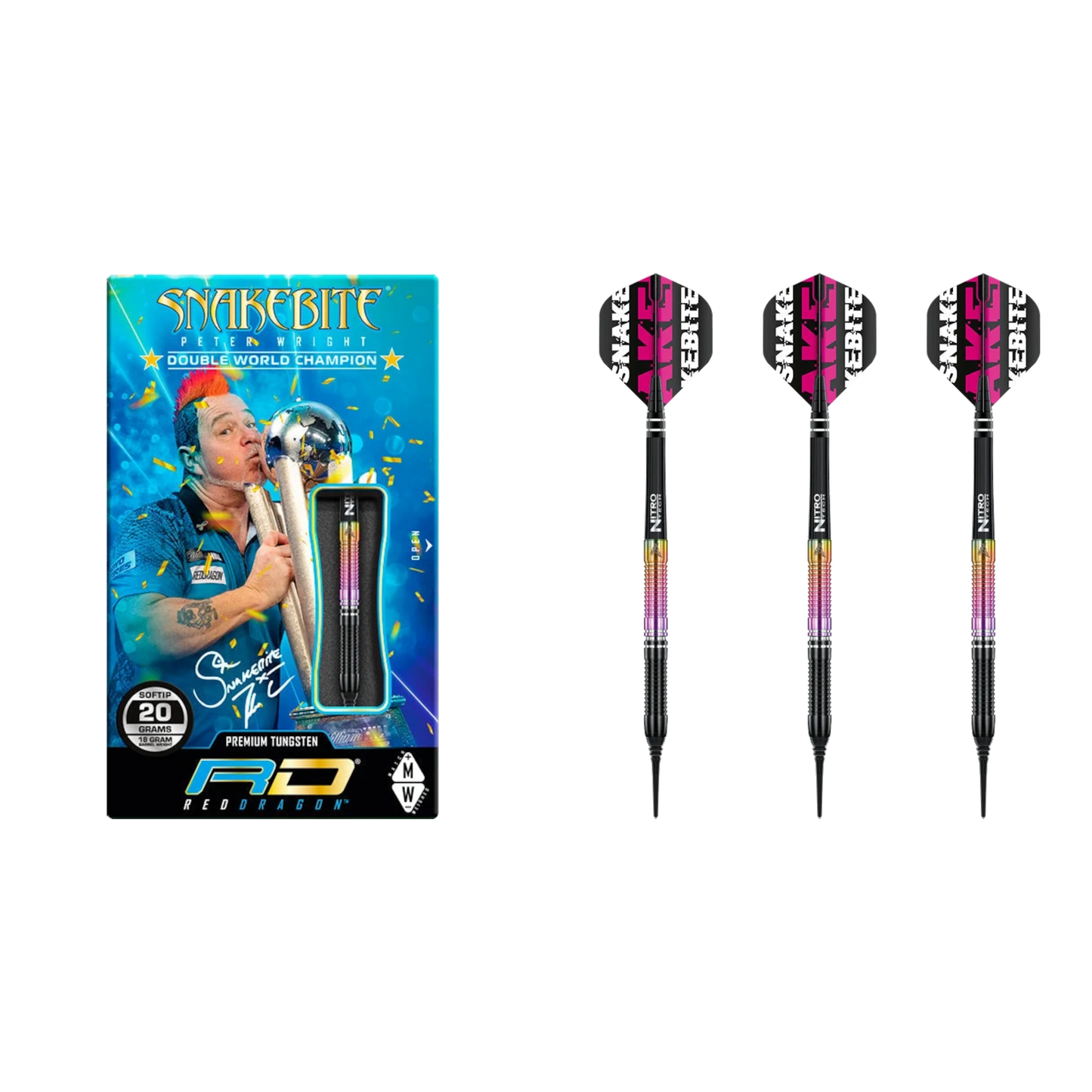 Red Dragon Peter Wright "Snakebite" WC 2020 Softdart 90%