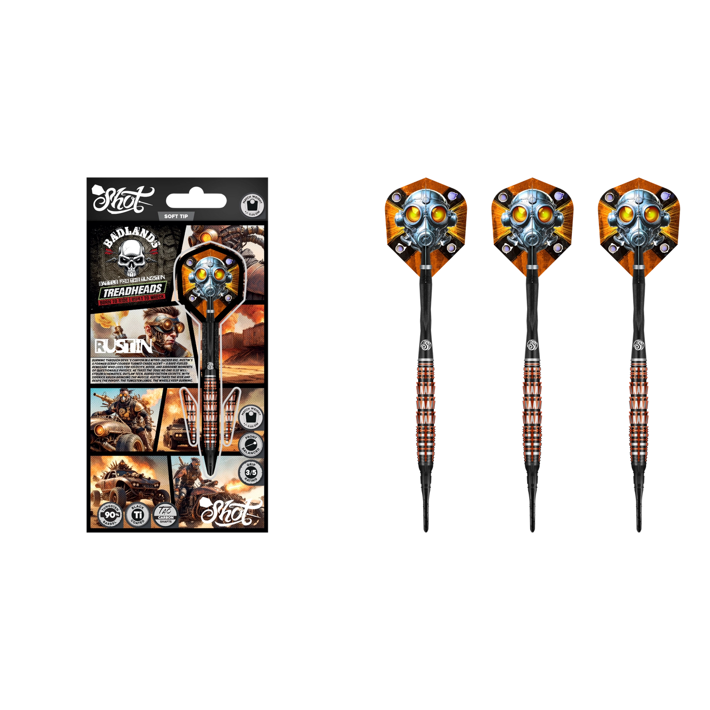 Shot Badlands Rustin Soft-Tip Dart 90%