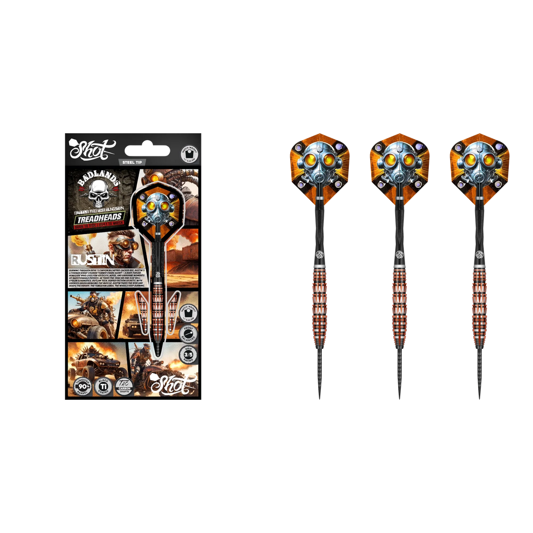 Shot Badlands Rustin Steeldart 90% - Packungsinhalt