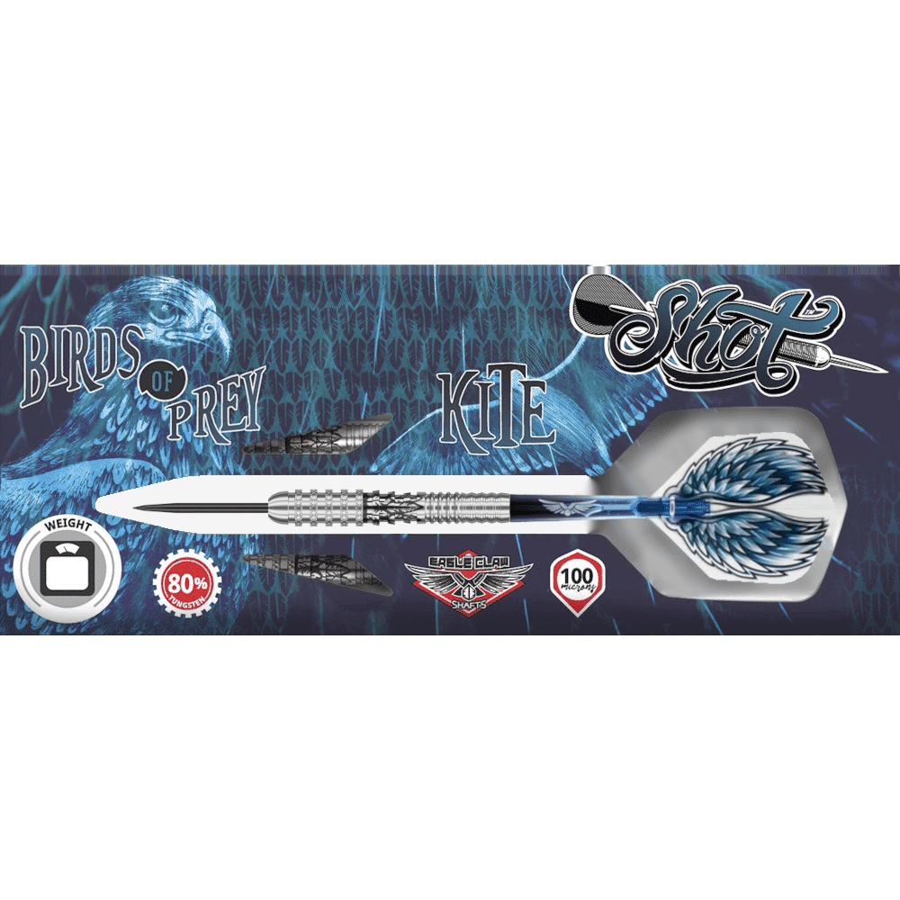 Shot Birds of Prey Kite Steel Tip Darts 80%