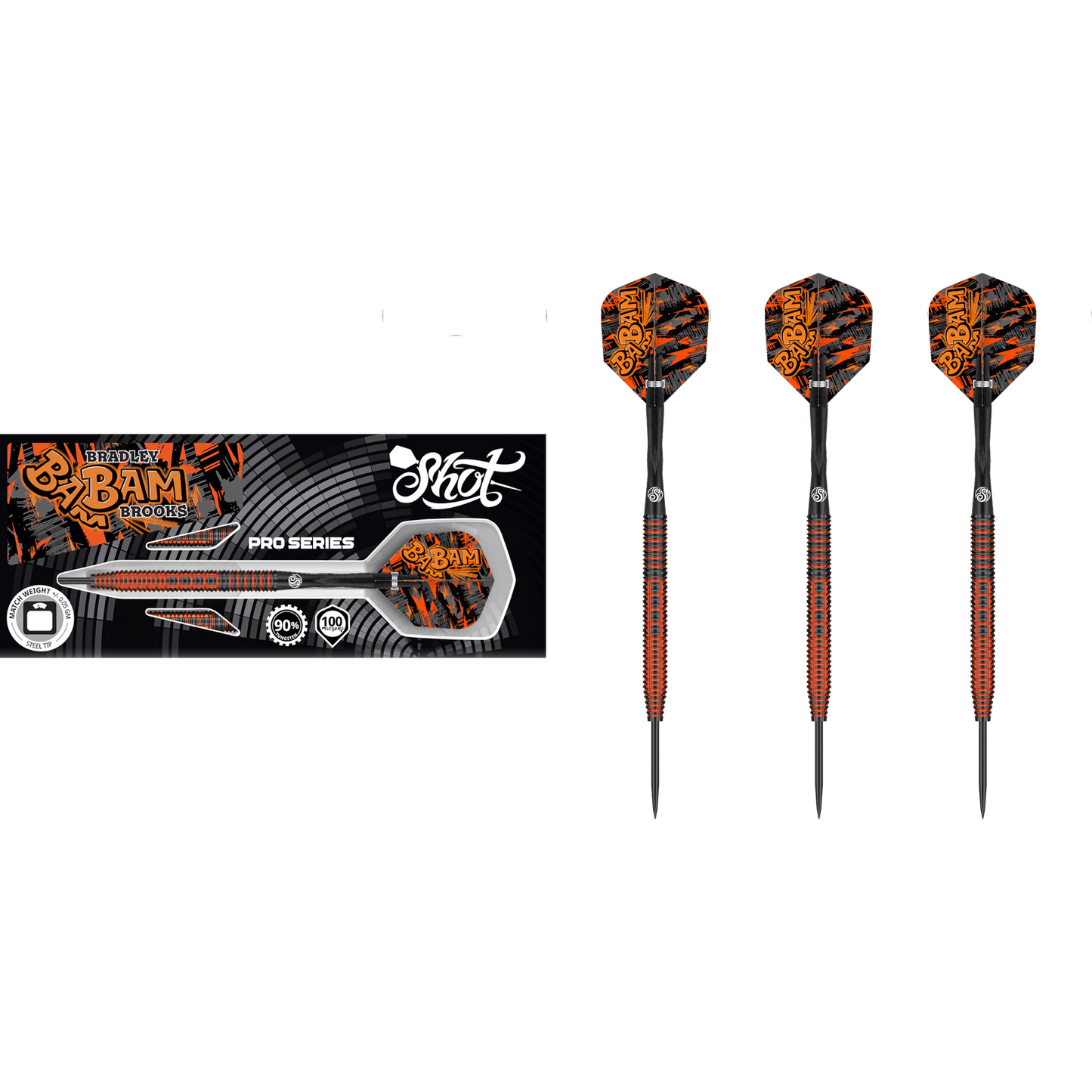 Shot Bradley Brooks Steel Darts 90%
