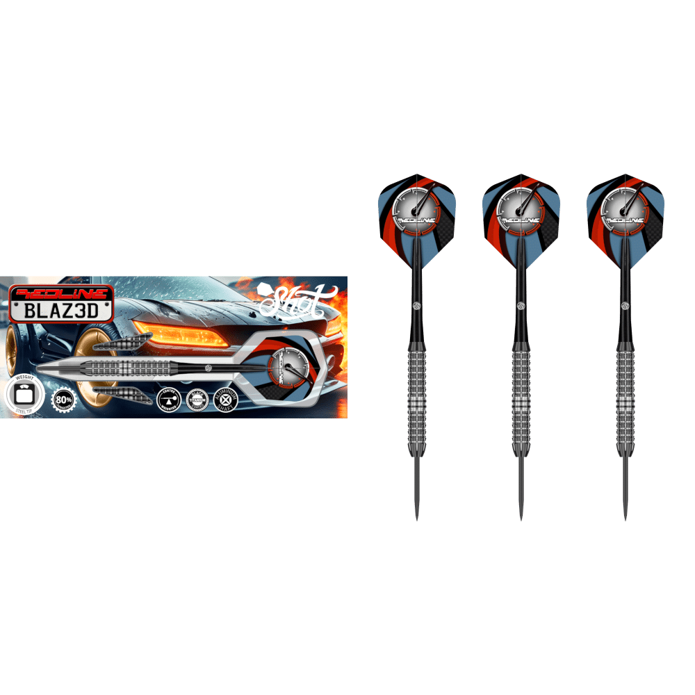 Shot Red Line Blaz3D Steel Tip Darts 80%