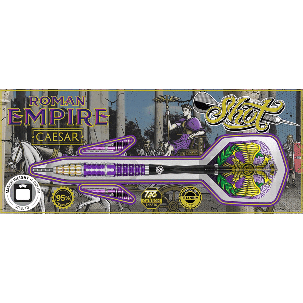 Shot Roman Empire Caesar Steel Tip Darts 95%