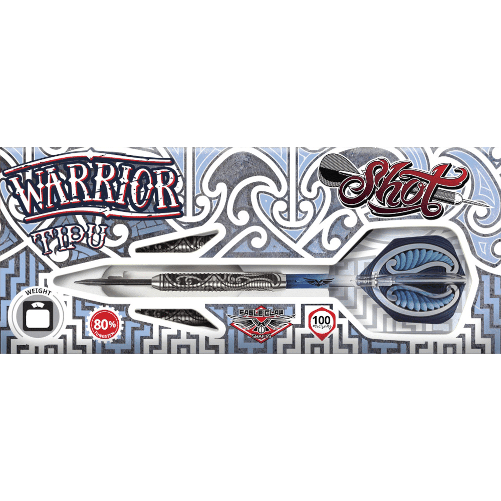 Shot Warrior Tipu Steel Tip Darts 80%