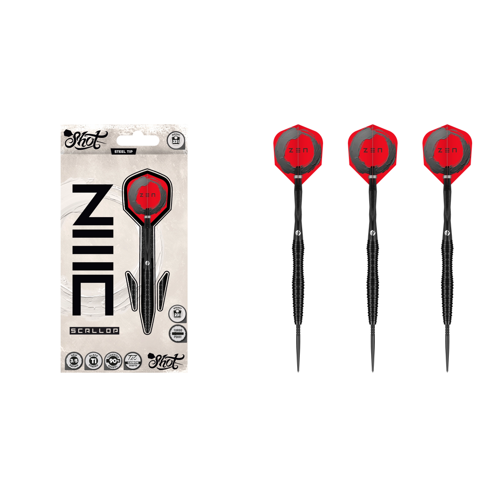 Shot Zen Scallop Turbo Point Steeldart 90%