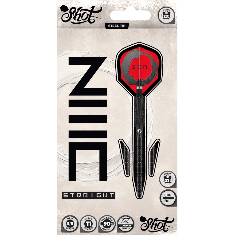 Shot Zen Straight Turbo Point Steeldart 90%