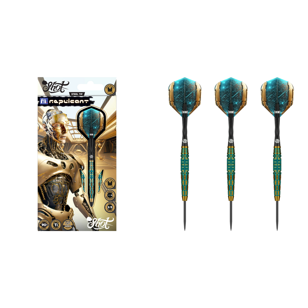 Shot AI Replicant Steel Tip Darts 90%