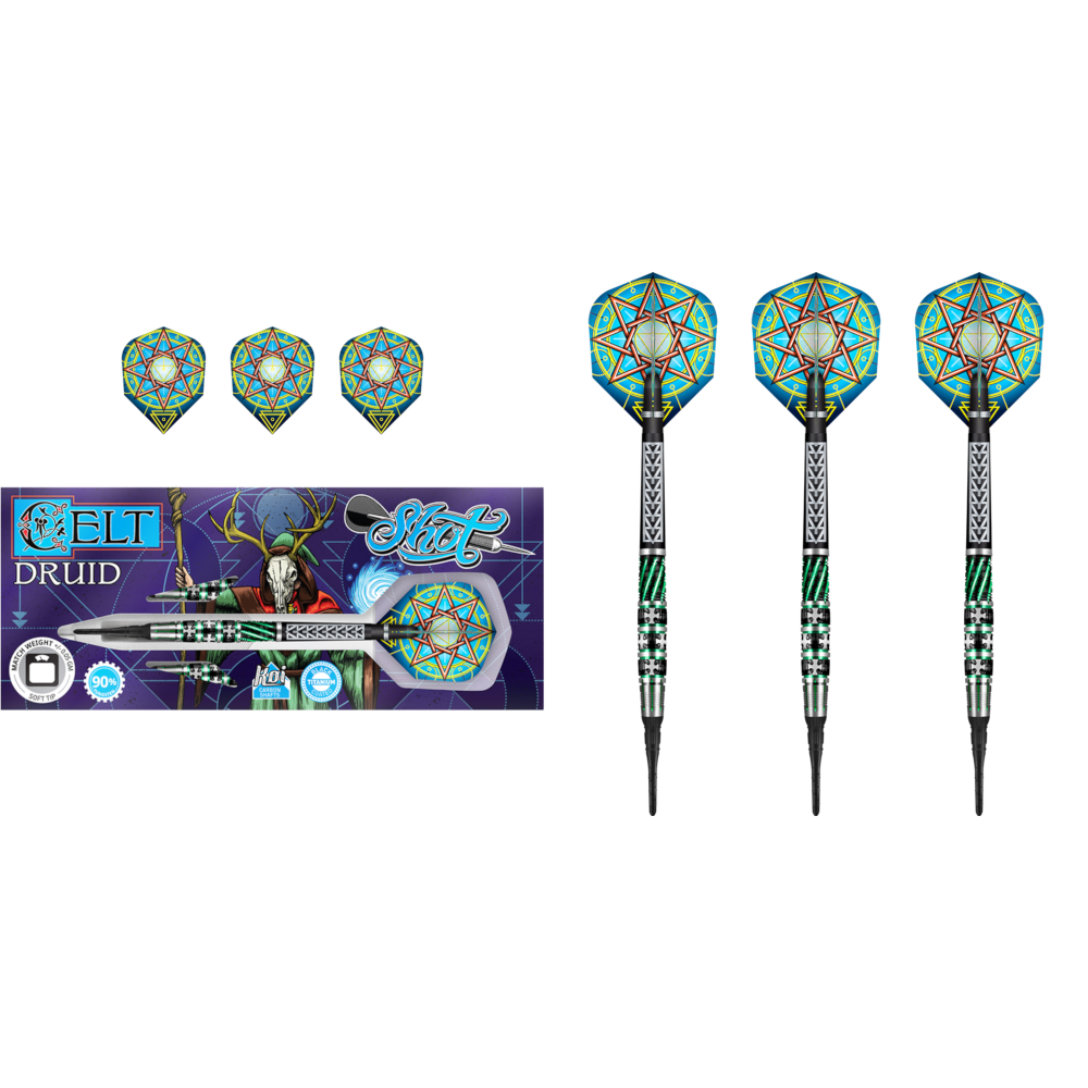 Shot Celt Druid Soft Tip Darts 90%