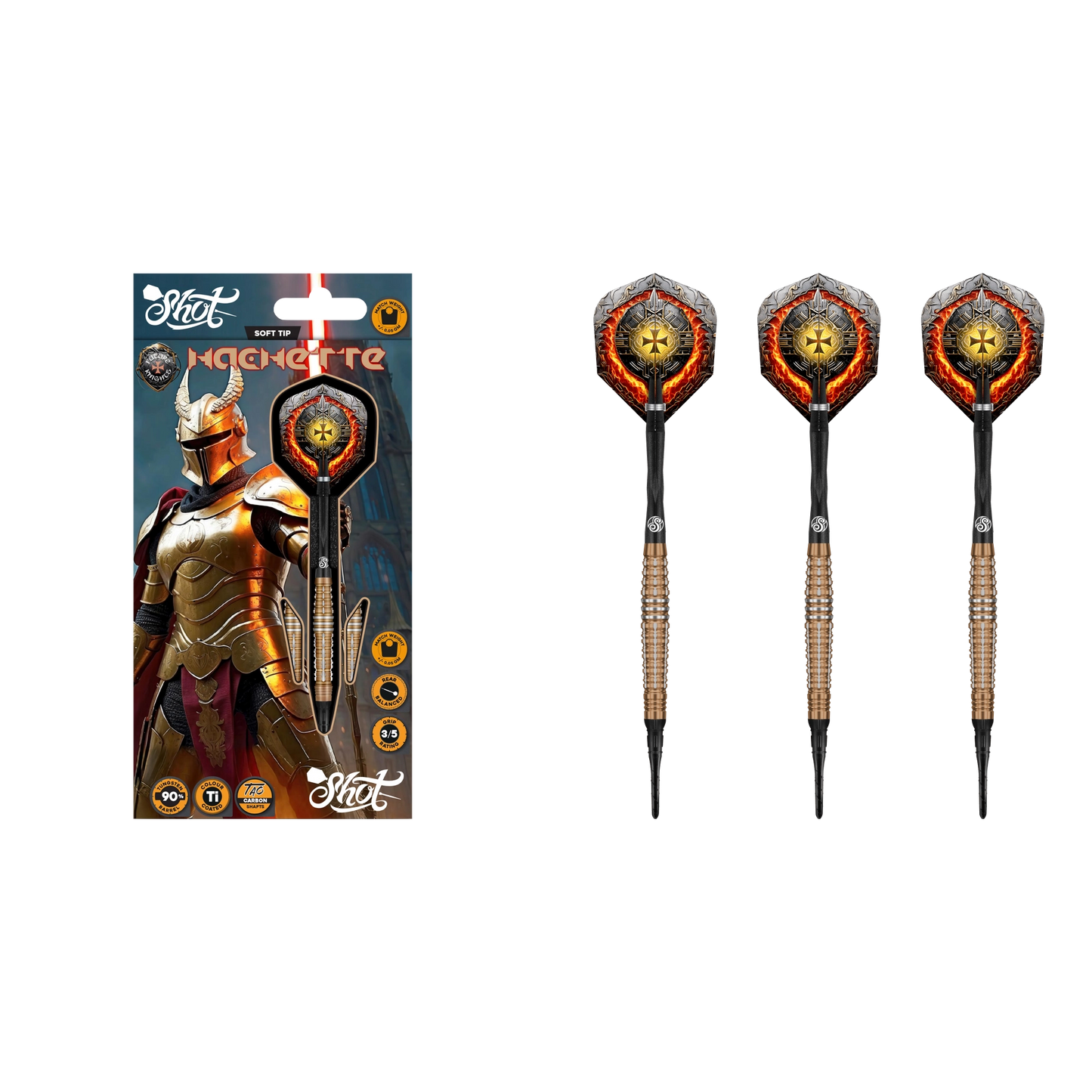Shot Future Knights Hachette Softdart 90%