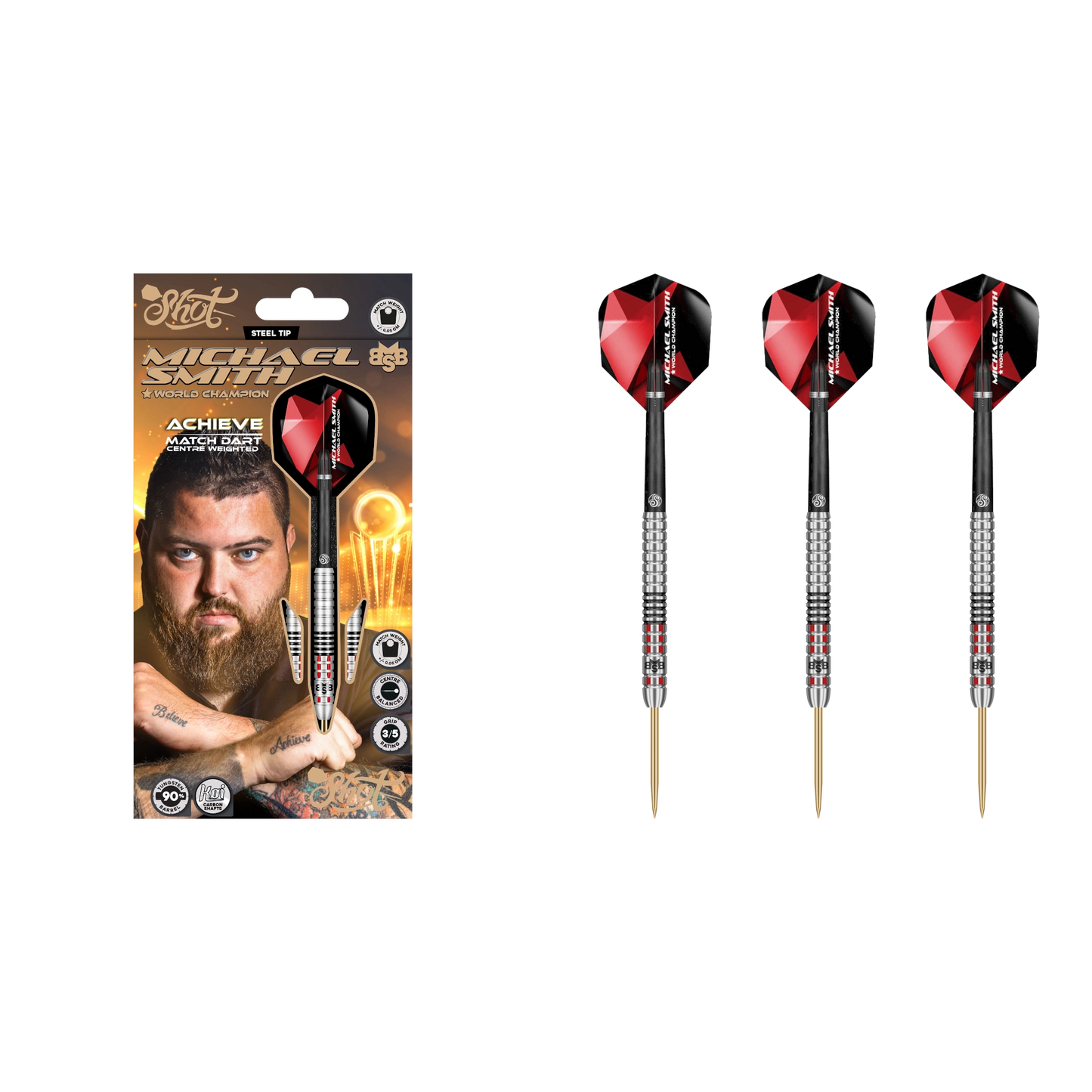 Shot Michael Smith Achieve Steeldart 90%