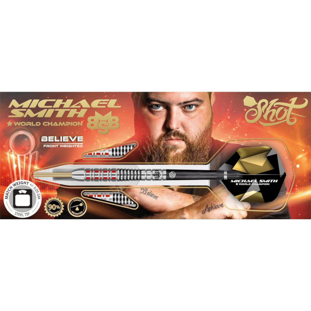 Shot Michael Smith Believe Steeldart 90%