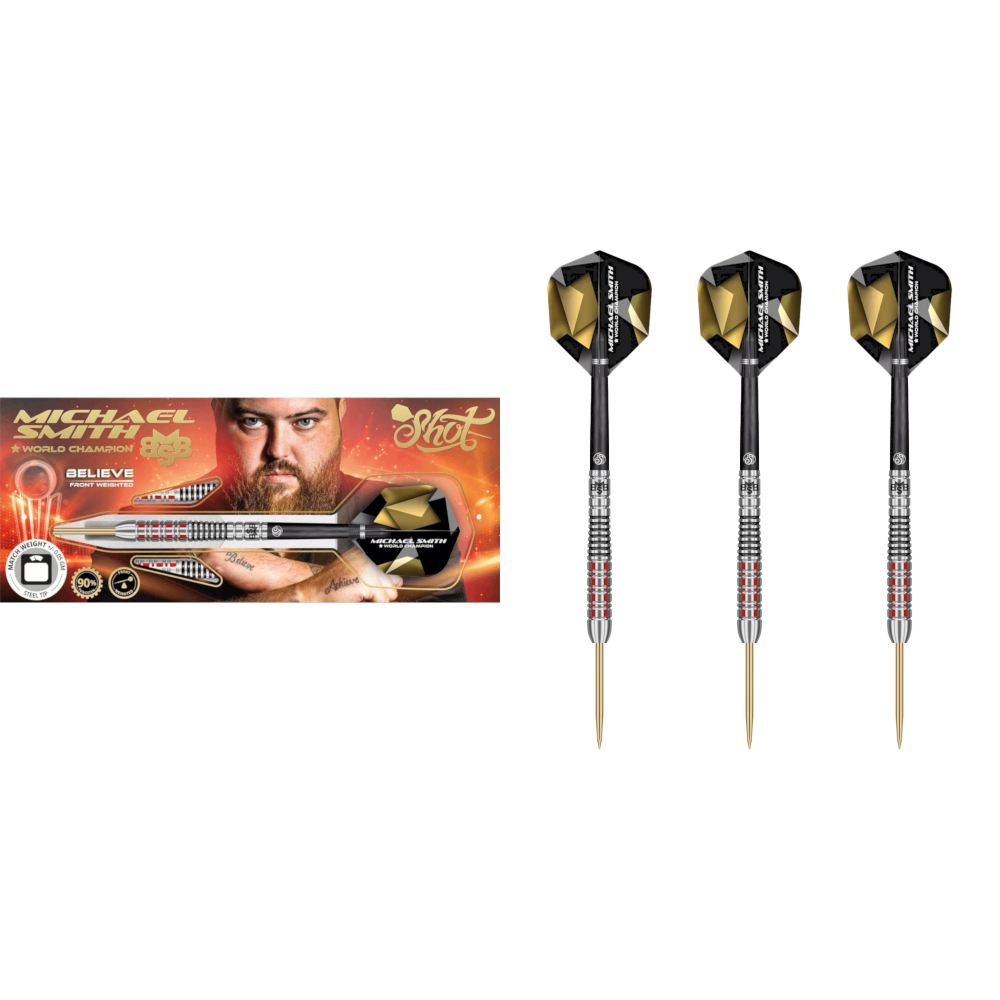 Shot Michael Smith Believe Steeldart 90%