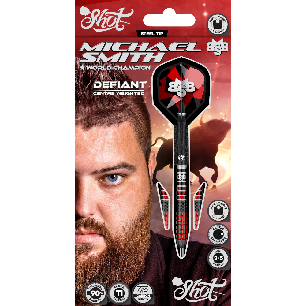 Shot Michael Smith Defiant Steeldart 90%