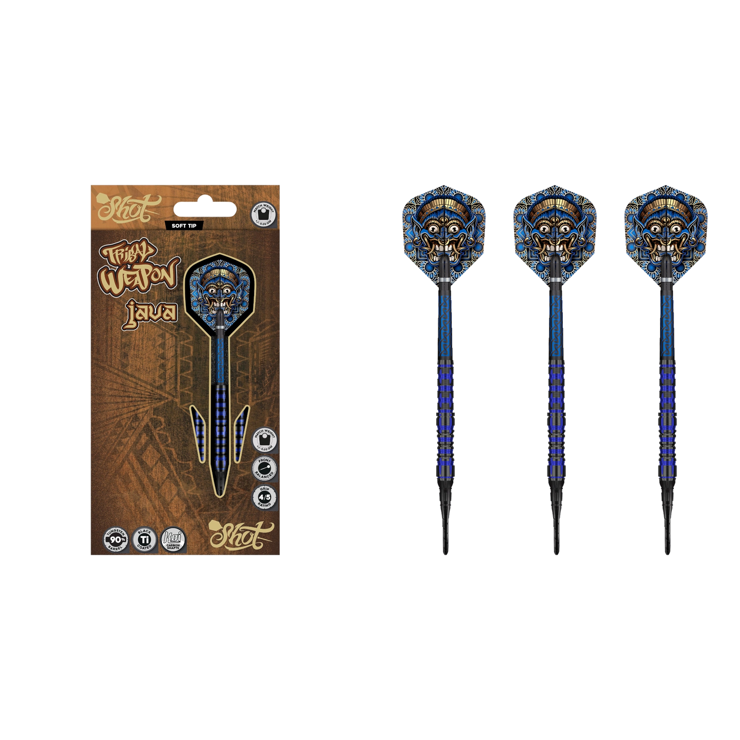 Shot Tribal Weapon Java Soft Tip Darts 90%