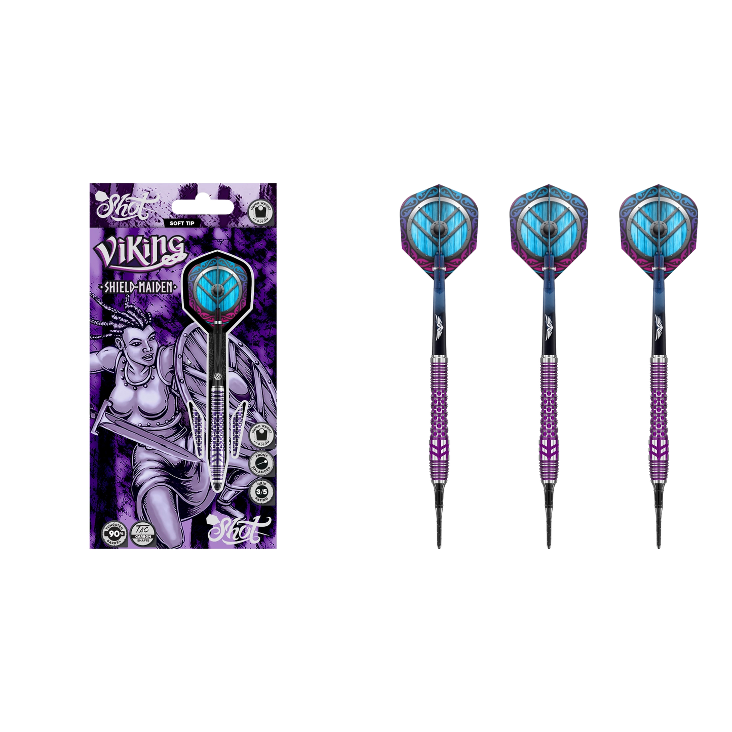 Shot Viking Shield Maiden Soft Tip Dart 90%