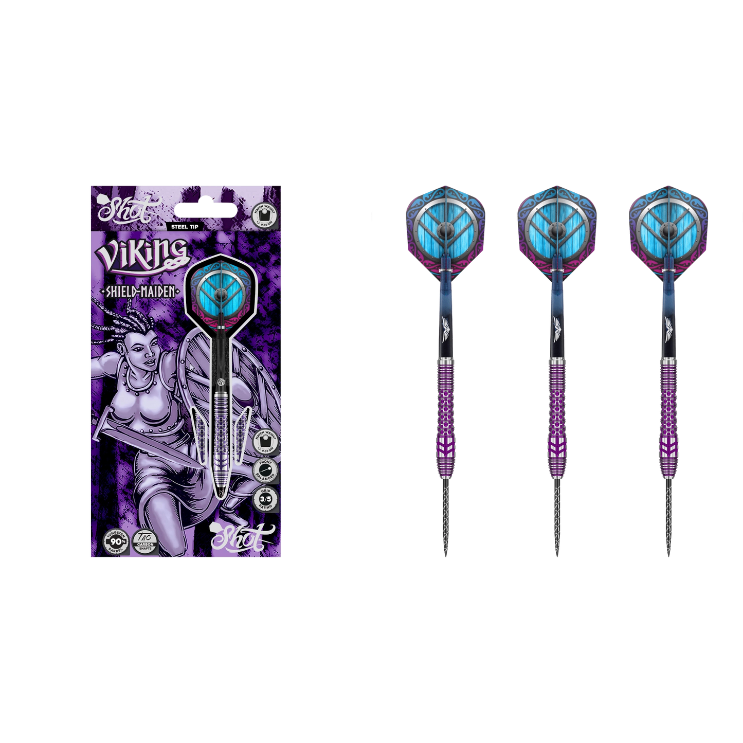 Shot Viking Shield Maiden Steel Tip Dart 90%