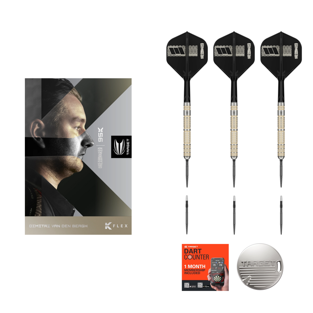 Target Dimitri van den Bergh 95K Swiss Point Steeldart 95%