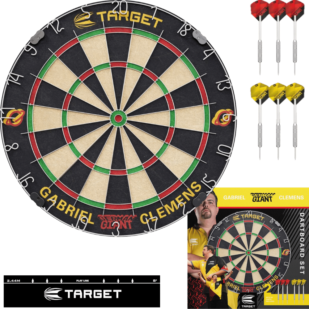 Target Gabriel Clemens Dartboard + 2 Dart Sets