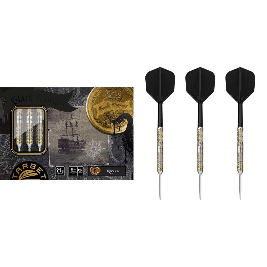 Target Japan Black Marque Reyn 2.0 Steel Tip Darts 90%