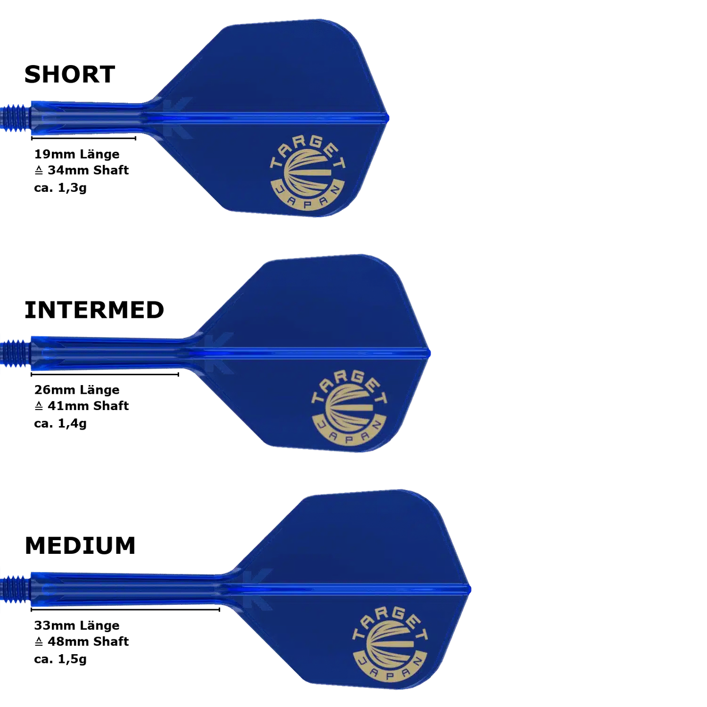 Target Japan K-Flex Blue Small Standard No.6 Flight Shaft System