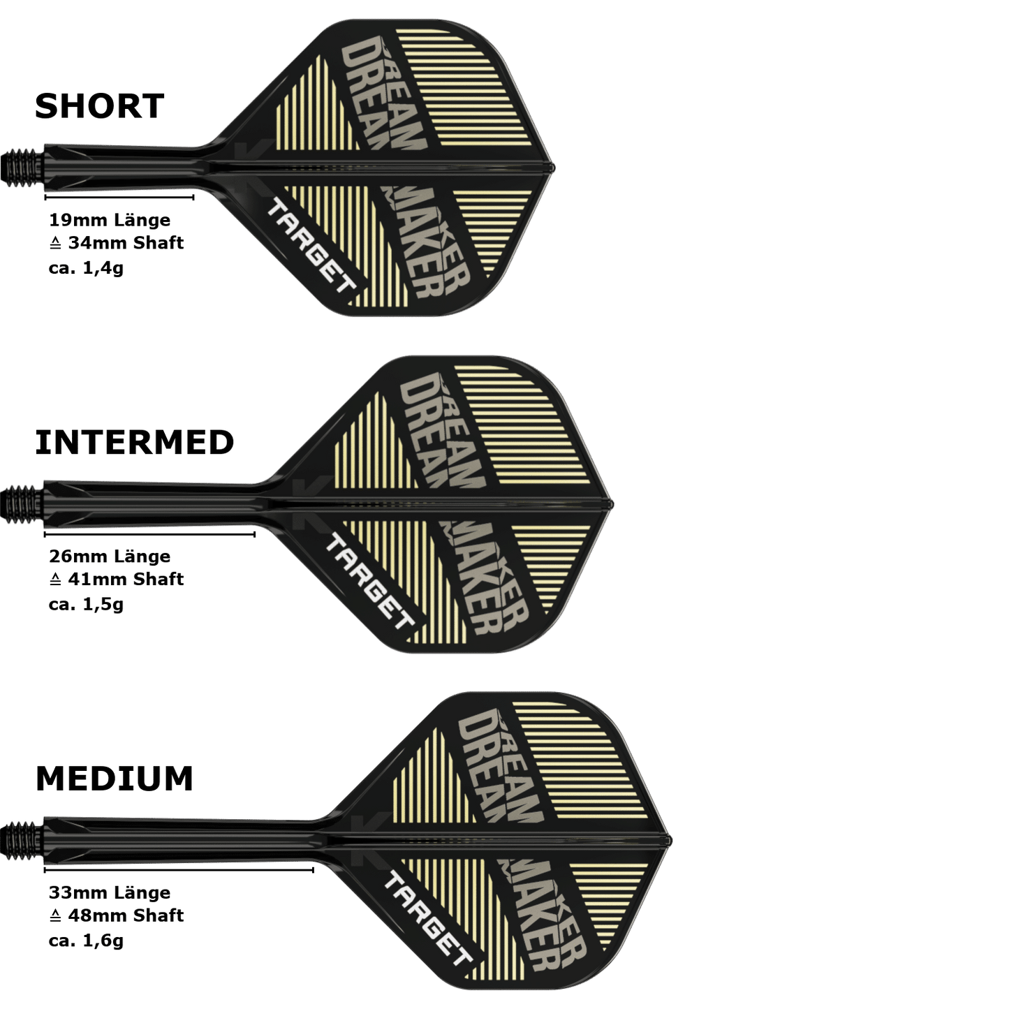 Target K-Flex Dimitri van den Bergh Standard No.2 Flight Shaft System
