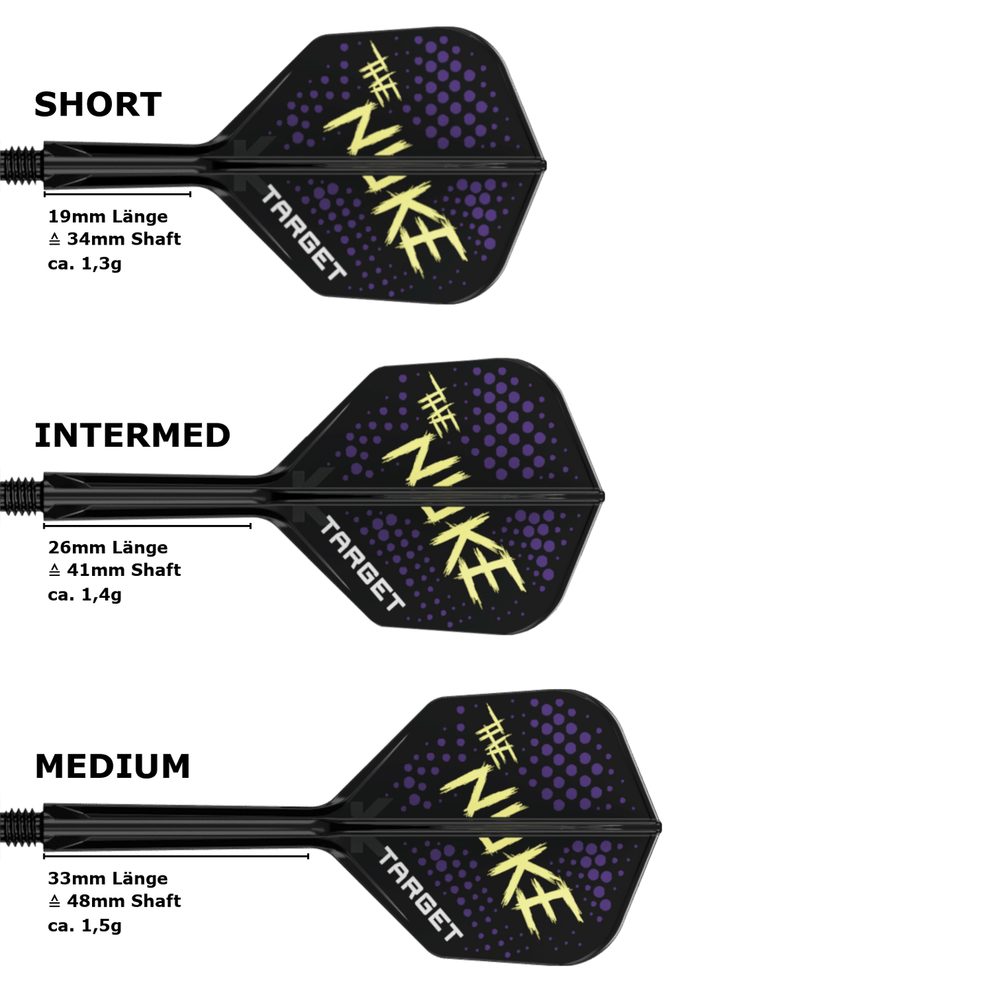 Target K-Flex Luke Littler Small Standard No.6 Flight Shaft System