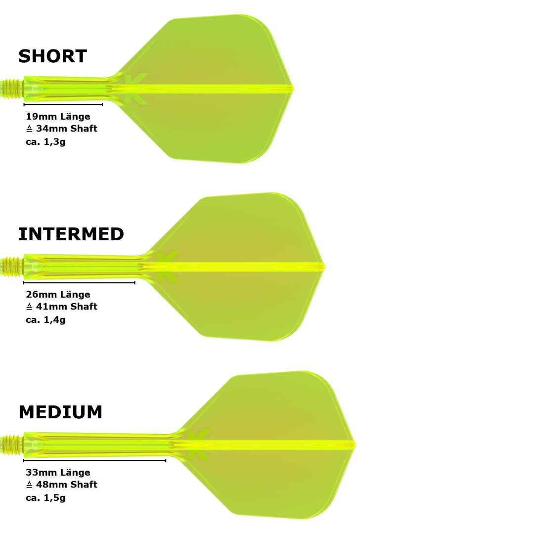 Target K-Flex Neon Small Standard No.6 Flight Shaft System Gelb