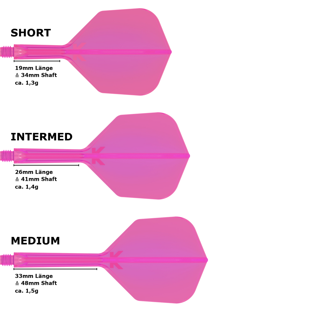 Target K-Flex Neon Small Standard No.6 Flight Shaft System Pink
