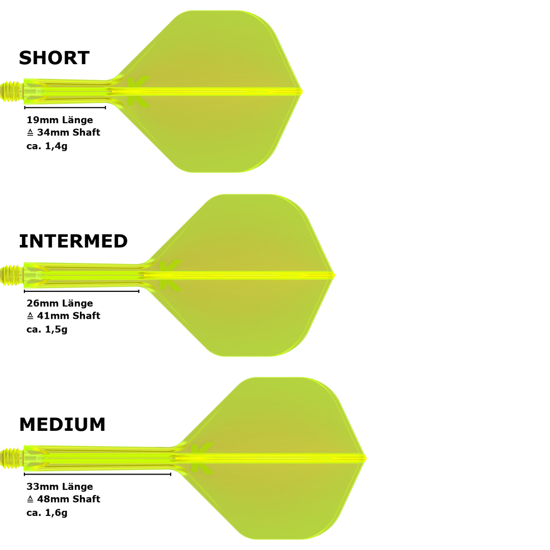 Target K-Flex Neon Standard No.2 Flight Shaft System Gelb