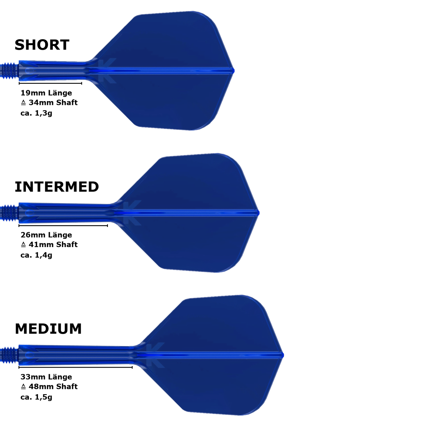 Target K-Flex Small Standard No.6 Flight Shaft System Blue