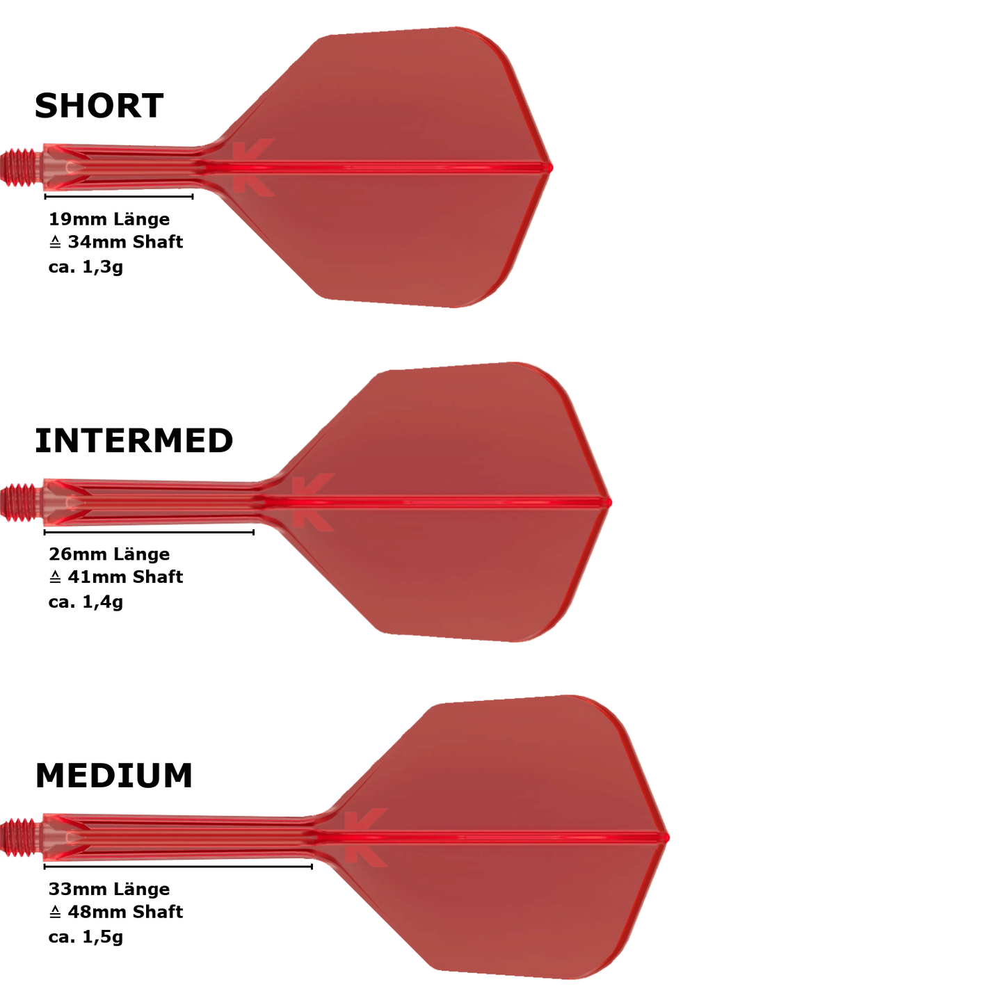 Target K-Flex Small Standard No.6 Flight Shaft System Red
