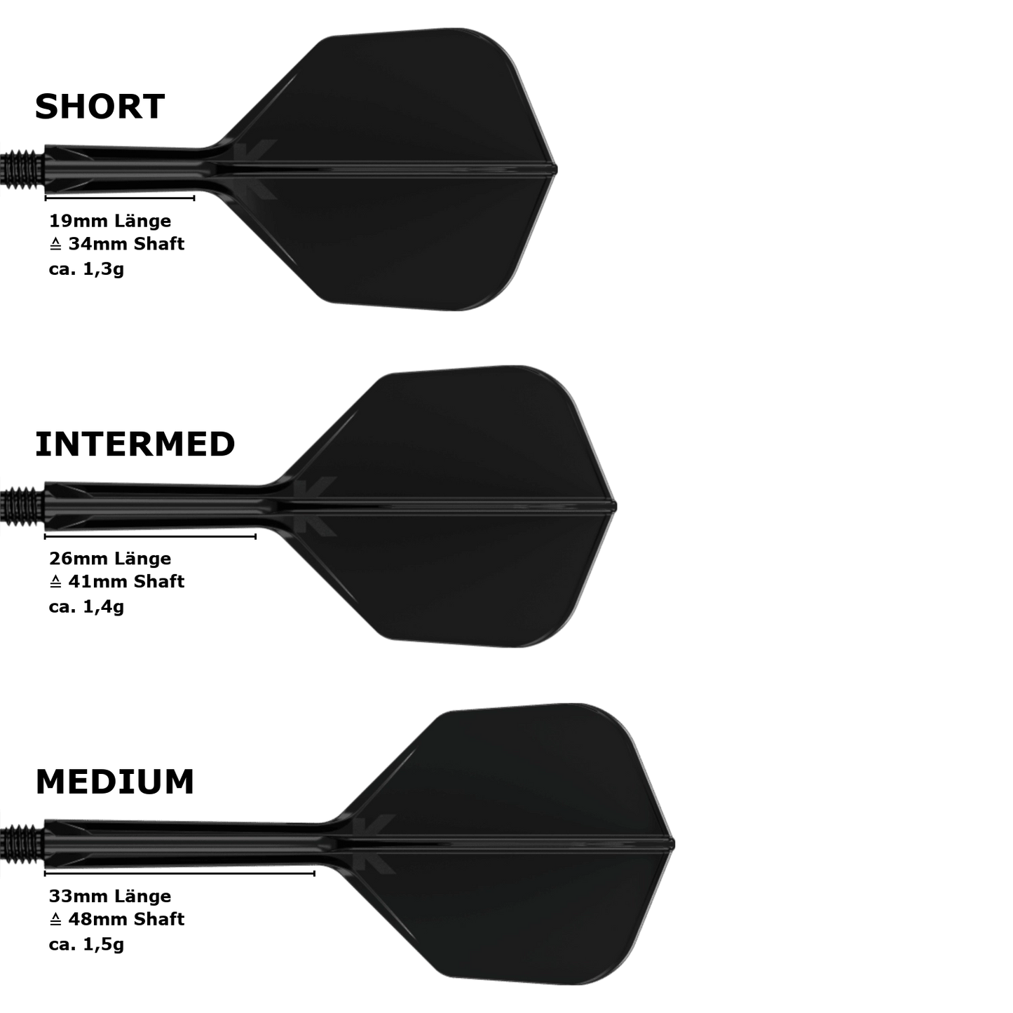 Target K-Flex Small Standard No.6 Flight Shaft System Schwarz