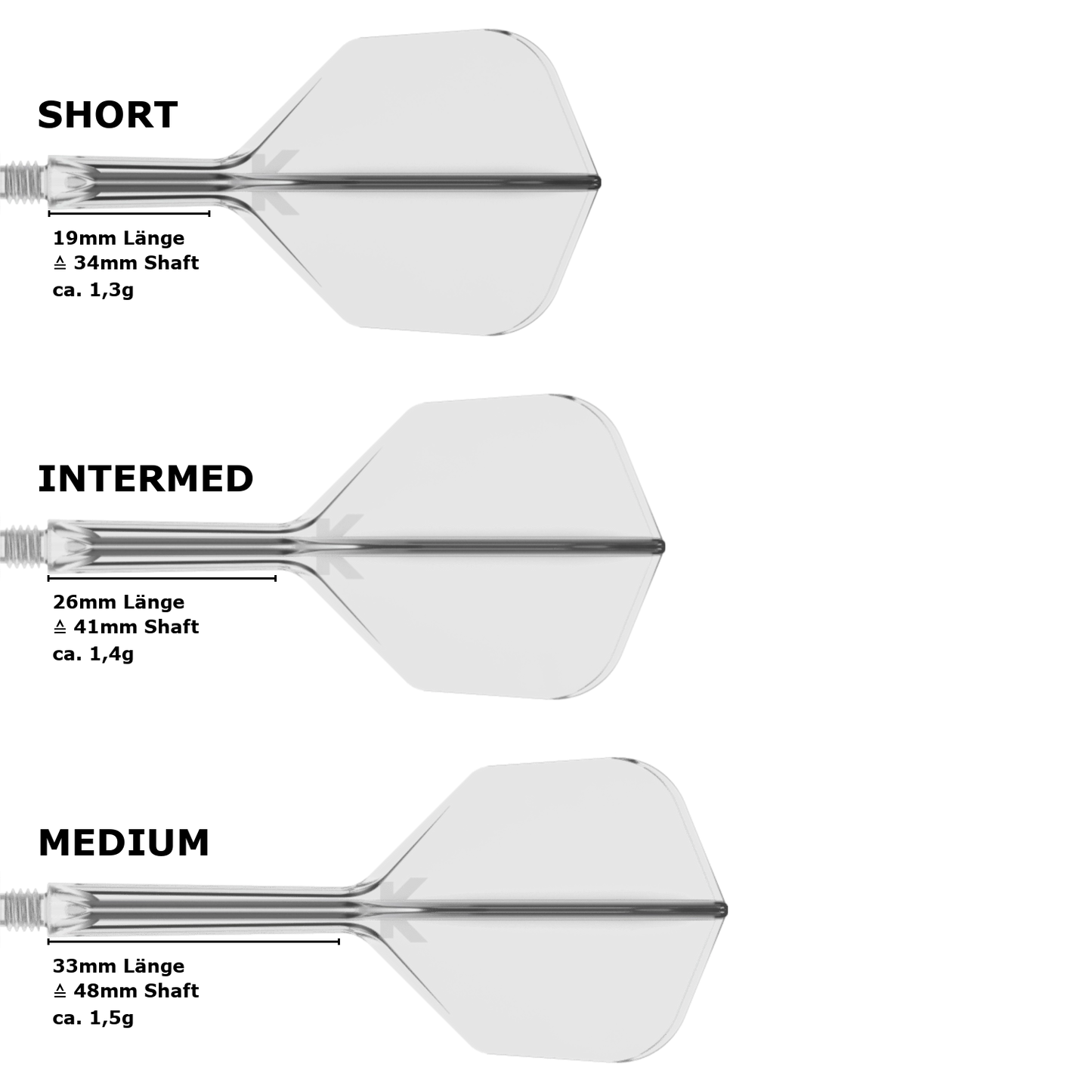 Target K-Flex Small Standard No.6 Flight Shaft System Transparent