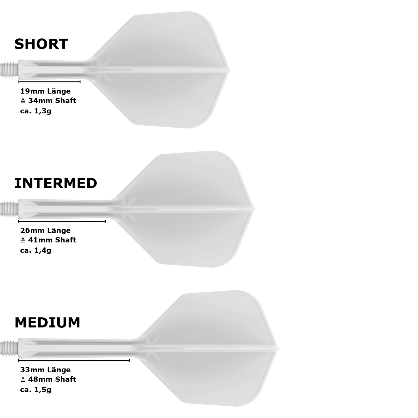 Target K-Flex Small Standard No.6 Flight Shaft System Weiß