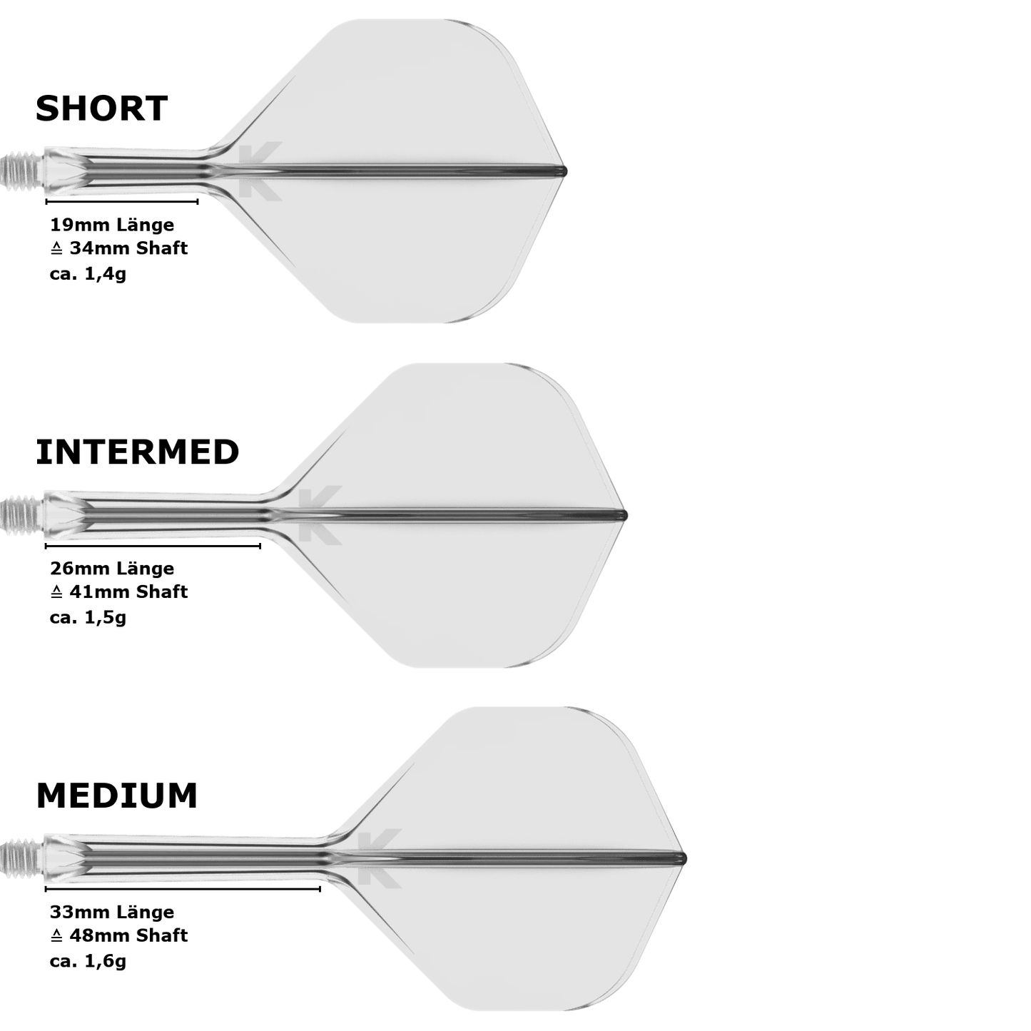 Target K-Flex Standard No.2 Flight Shaft System Transparent