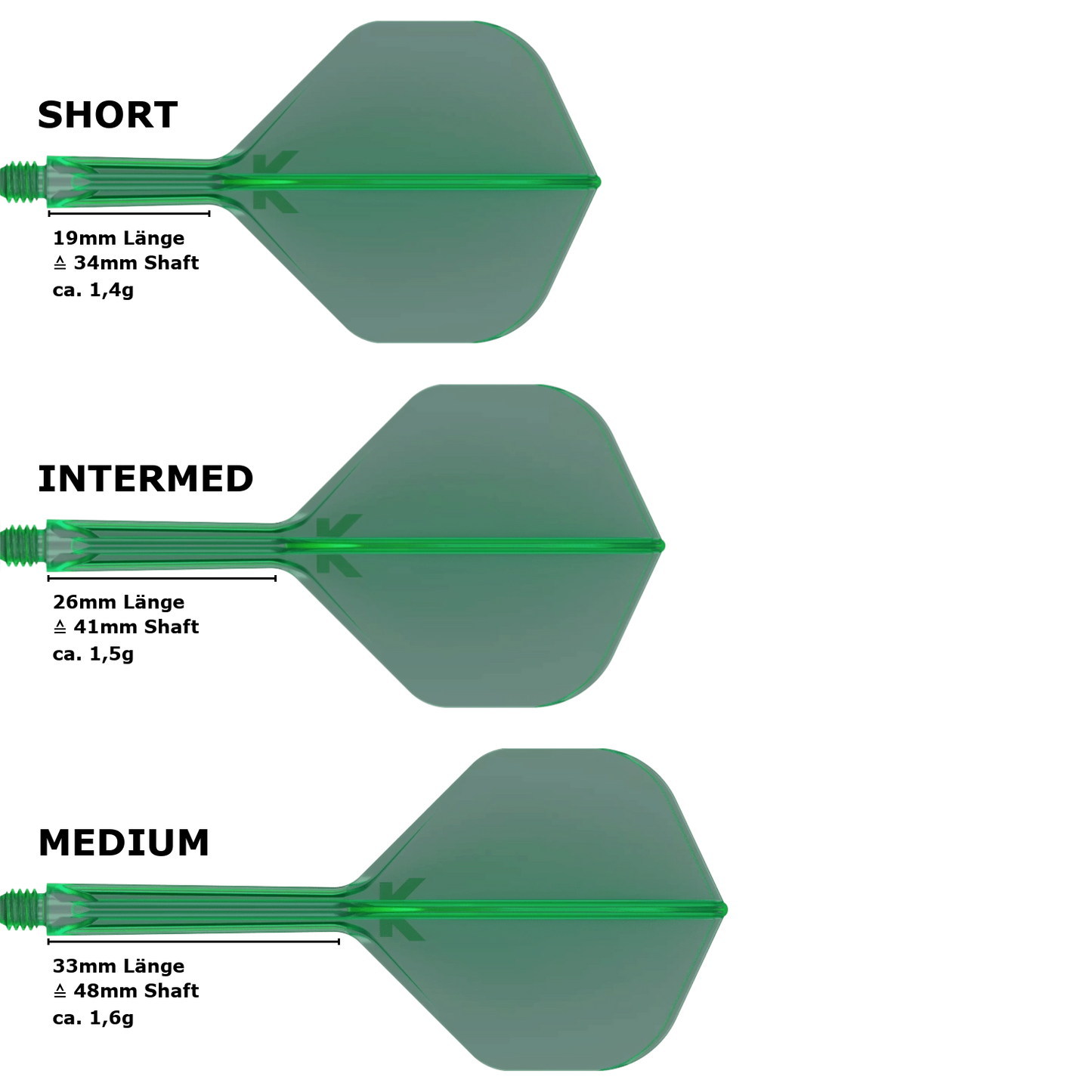 Target K-Flex Standard No.2 Flight Shaft System Grün