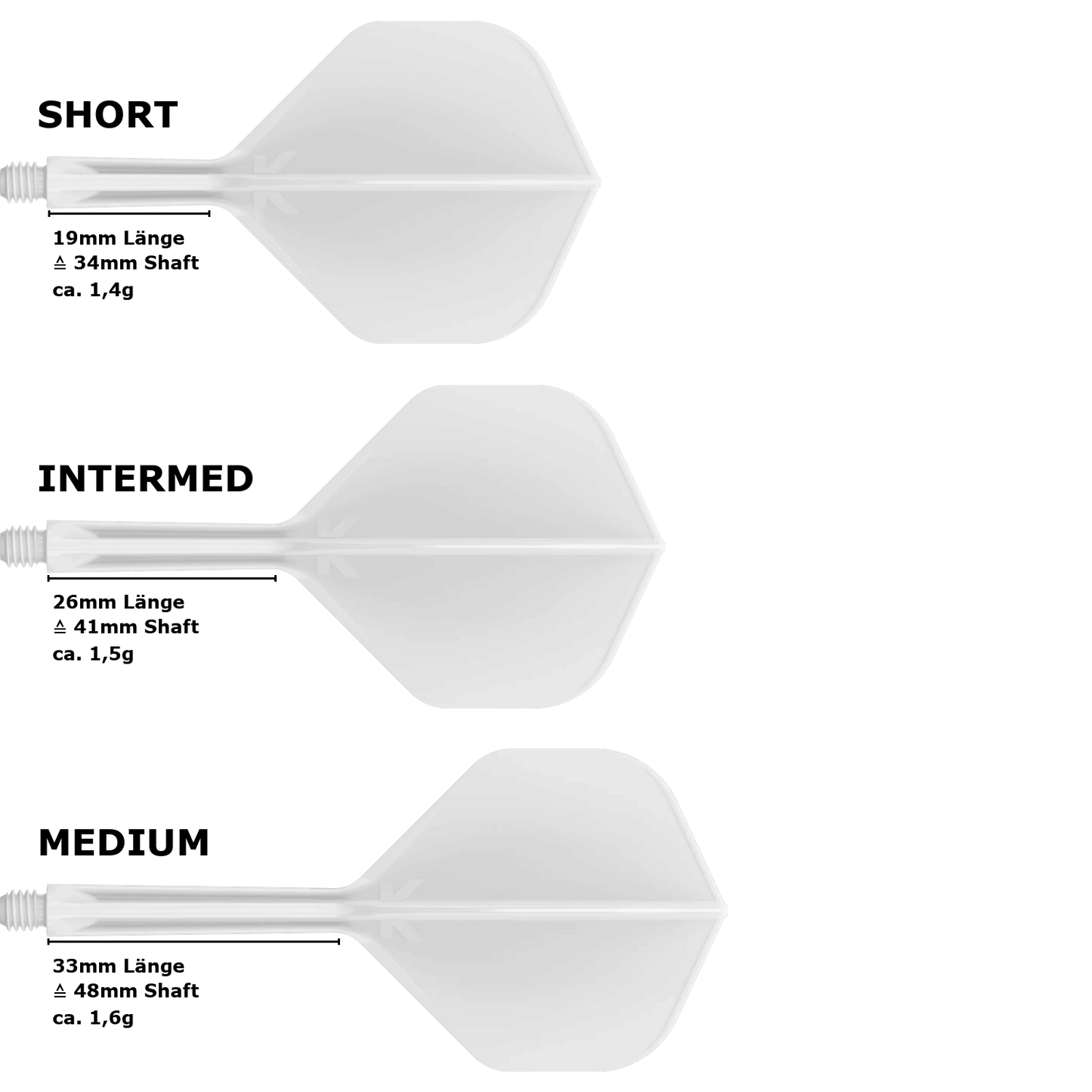Target K-Flex Standard No.2 Flight Shaft System Weiß